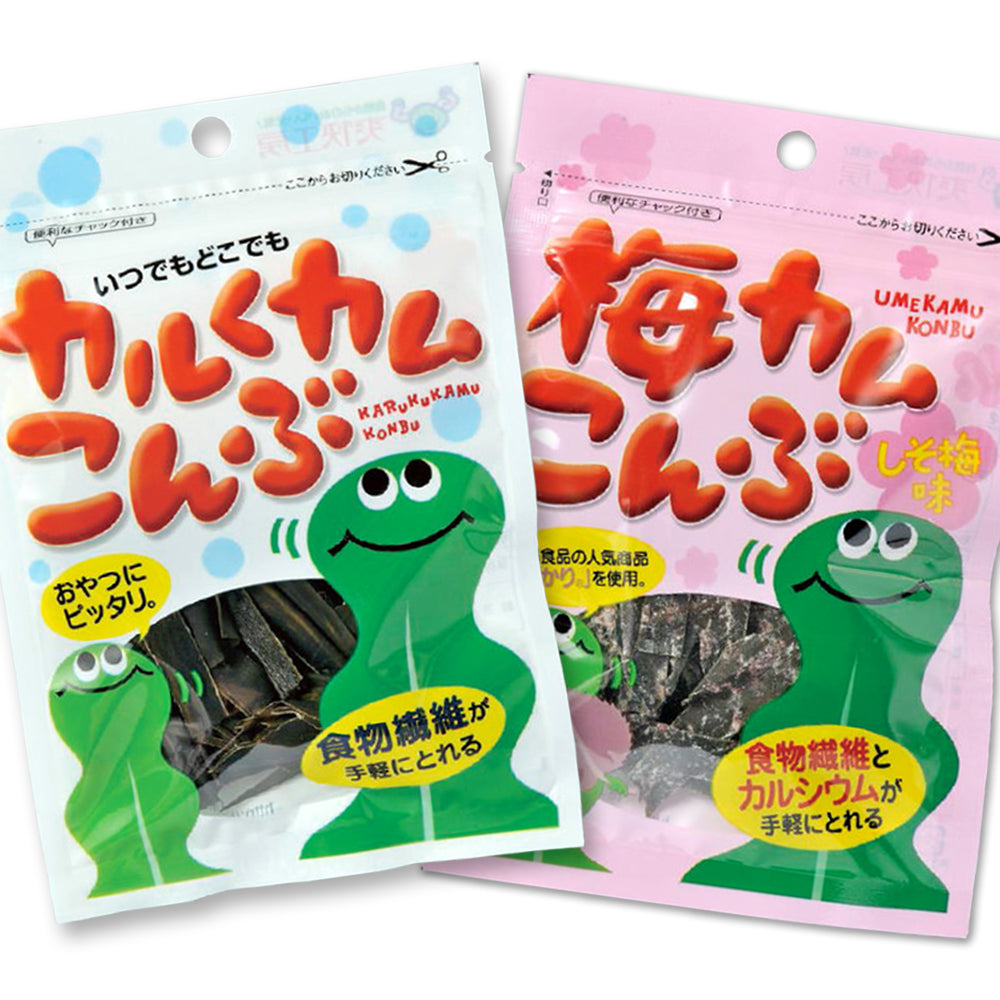 上田昆布 カルくカム昆布、梅カム昆布 しそ梅味 北海道産昆布