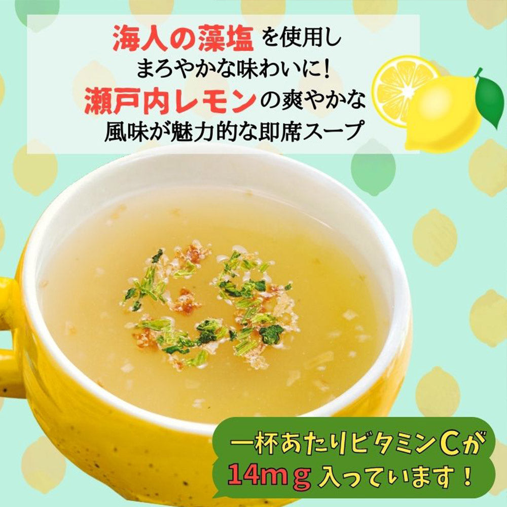 瀬戸内レモン野菜スープ ５食入り ２０袋セット 海人の藻塩使用 送料込み 国産野菜 お湯を注いで混ぜるだけ