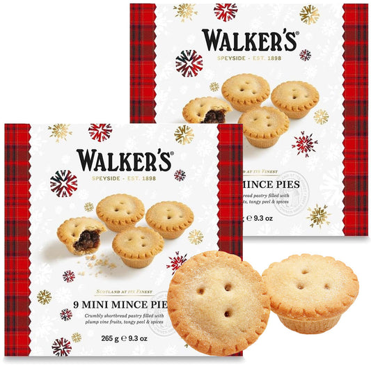 ミニミンスミートタルト ＃３１５９ ２６５ｇ ２個セット ウォーカー 送料無料 クリスマス walkers　イギリス 英国王室御用達