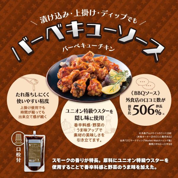 業務用 バーベキューソース 1袋500g 口栓付き 2袋セット 作り方レシピ入ってます 送料込み 簡単調理 キャンプ