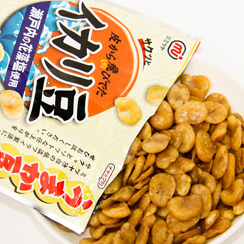 ミツヤ 皮なしイカリ豆(塩味) 80g 4袋セット 瀬戸内の花藻塩使用 ドライビーンズ