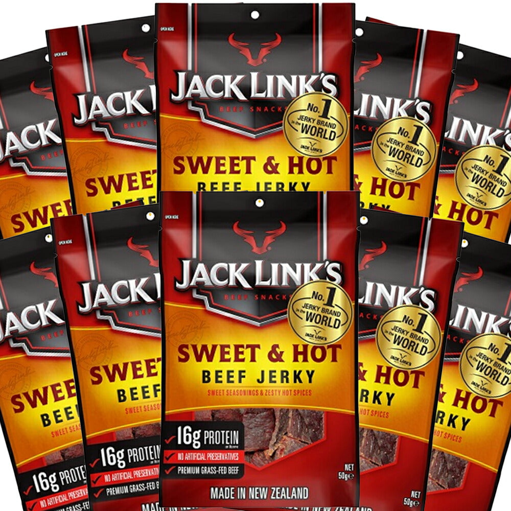 ジャックリンクス ビーフジャーキー スイート＆ホット 10袋セット(50g×10) 送料無料 おつまみ USAジャーキーの商品画像